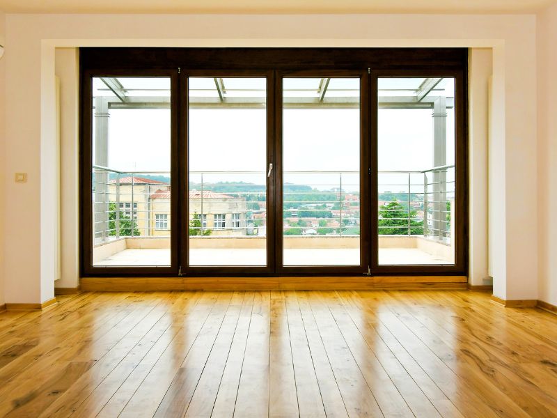 Installation of aluminium doors. Installation of aluminium windows
