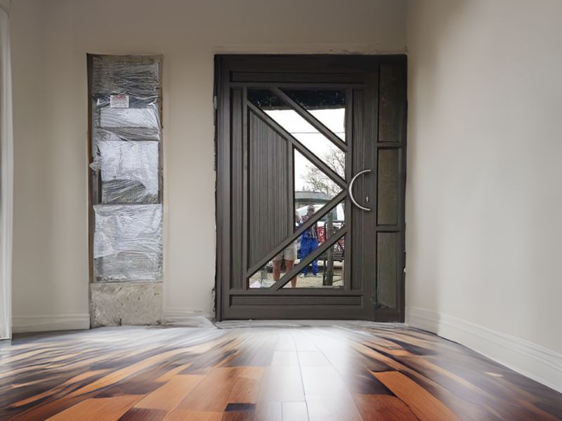 Installation of aluminium doors,