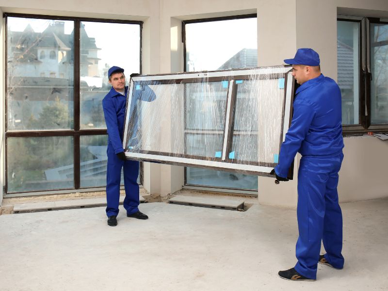 Installation of aluminium doors