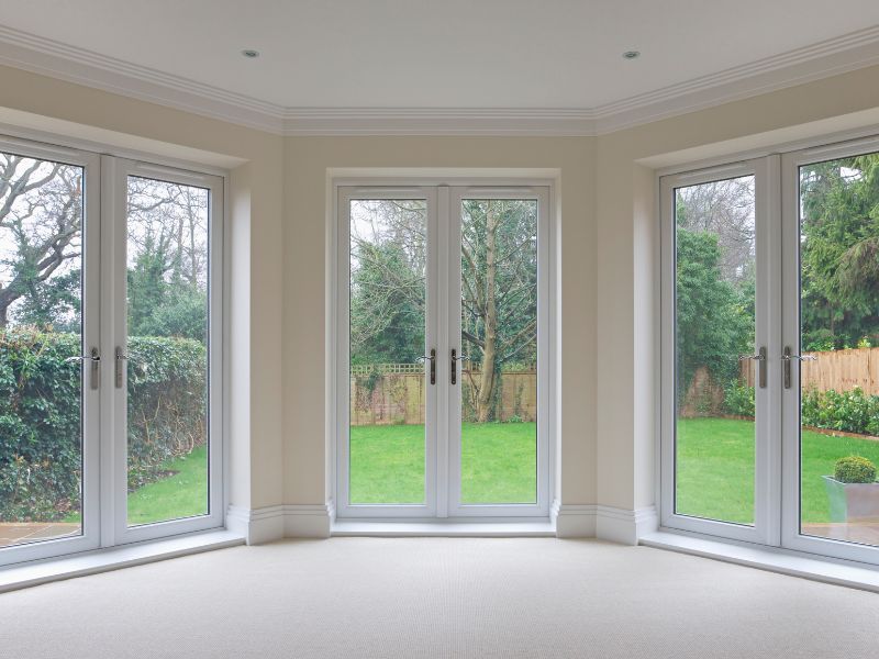 Installation of aluminium windows. Installation of aluminium door